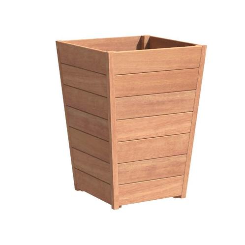 Hardhouten plantenbak Sevilla taps 70x70x99cm - Met bodem, Tuin en Terras, Bloembakken en Plantenbakken, 60 cm of meer, 60 tot 100 cm