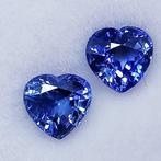 2 pcs Saffier - 1.20 ct - Instituto Gemólogico Español (IGE), Nieuw