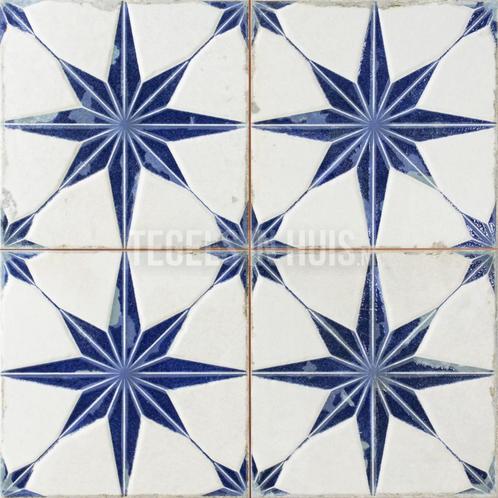 Vloertegel fs star blauw 45x45 4-in-1 3d r10 vloertegel, Doe-het-zelf en Verbouw, Tegels, Vloertegels, Nieuw, 10 m² of meer, Keramiek