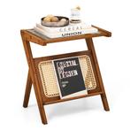 Bijzettafel met Tijdschriftenhouder Veelzijdig Bamboe Nachtk, Huis en Inrichting, Nieuw, Verzenden