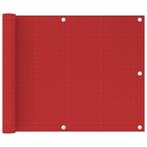 vidaXL Balkonscherm 75x300 cm HDPE rood, Verzenden, Nieuw
