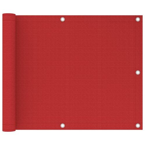 vidaXL Balkonscherm 75x300 cm HDPE rood, Tuin en Terras, Zonneschermen, Nieuw, Verzenden