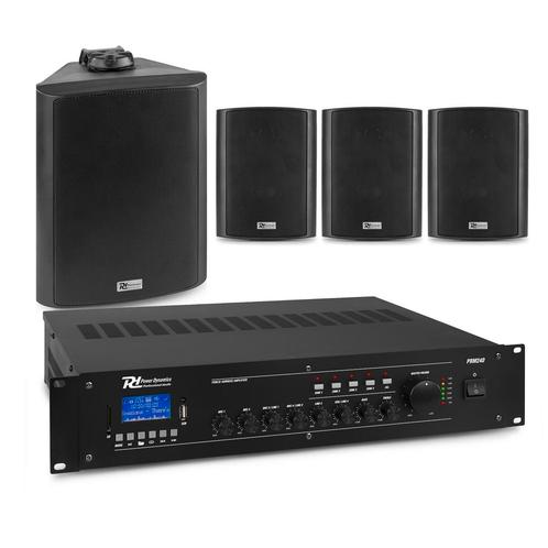 Power Dynamics Buitenspeakerset zwart - 4 speakers en 4-zone, Audio, Tv en Foto, Luidsprekers, Nieuw, Verzenden