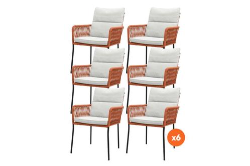 Set van 6 - Teresa dining tuinstoel Rope - Terra, Tuin en Terras, Tuinsets en Loungesets, Nieuw, Overige materialen, Verzenden