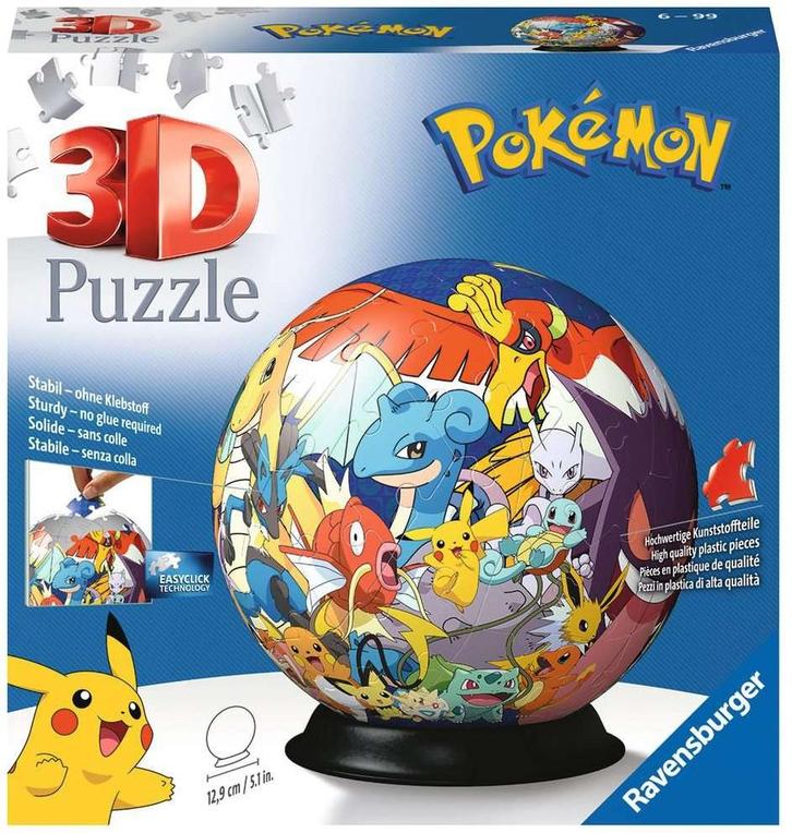 Pokemon Bal - 3D Puzzel (72 stukjes) | Ravensburger -, Hobby en Vrije tijd, Denksport en Puzzels, Nieuw, Verzenden