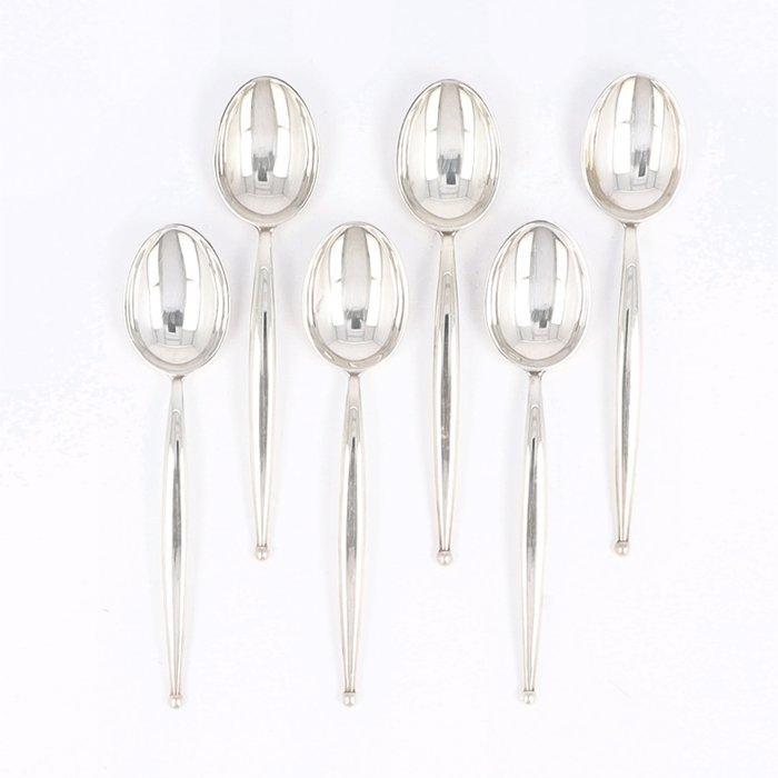 Robbe & Berking - Theelepel - Model Gio - Koffielepel (6), Antiek en Kunst, Antiek | Goud en Zilver