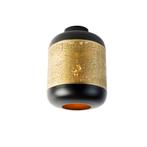 Vintage plafondlamp zwart met messing - Kayleigh, Huis en Inrichting, Lampen | Plafondlampen, Nieuw, Overige materialen, Industrieel