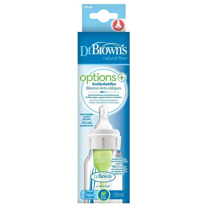 Dr. Browns Options+ Antikoliekfles met Smalle Hals, Kinderen en Baby's, Babyvoeding en Toebehoren, Nieuw, Verzenden