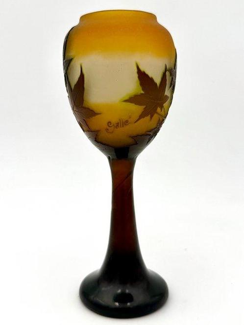 Emile Gallé - Emile Gallé - Vaas - Glas - Exclusief Gallé, Antiek en Kunst, Antiek | Glas en Kristal