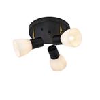 lux.pro Design plafondlamp Abbey 12x34 cm 3xE14 zwart goudkl, Huis en Inrichting, Verzenden, Nieuw
