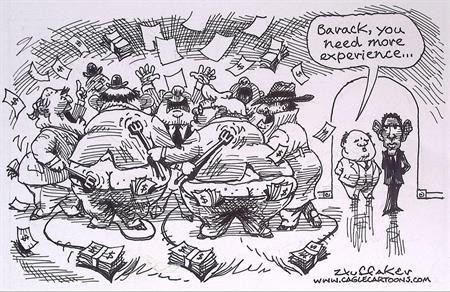 Pentekening Amerika - Obama ervaring (lijst optie), Antiek en Kunst, Kunst | Tekeningen en Foto's, Verzenden