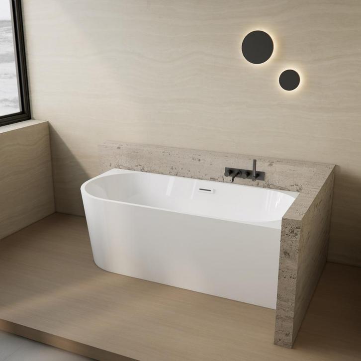 Half Vrijstaand Hoekbad BWS Danielle Rechts 180x80 Wit, Doe-het-zelf en Verbouw, Sanitair, Bad, Nieuw, Ophalen of Verzenden