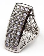 Zilver, Tansanit - Ambtsdragersring - Zilver 925 -
