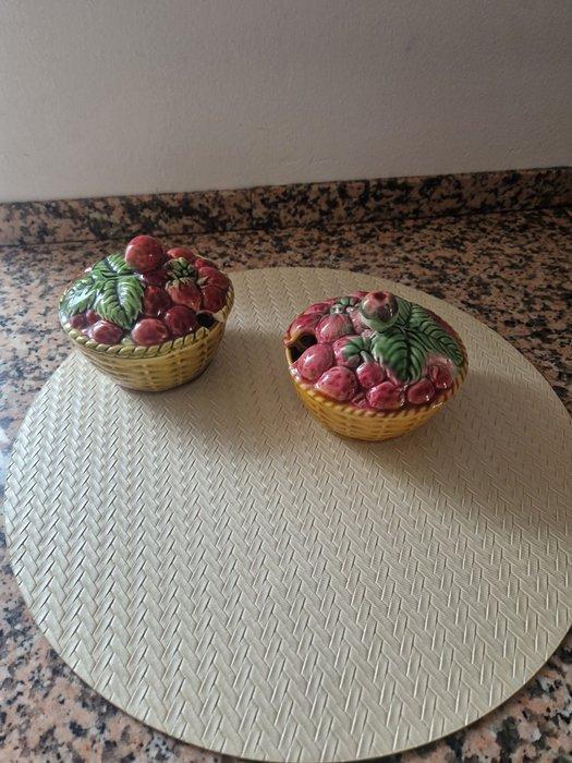 Sarreguemines - majolica - Jampot (2) - Keramiek, Antiek en Kunst, Antiek | Glas en Kristal