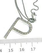 Ketting met hanger - 18 karaat Witgoud Diamant (Natuurlijk)