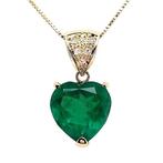 Ketting met hanger - 18 karaat Geel goud -  5.68ct. tw.