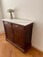 Eikenhouten dressoir met NIEUW marmer blad, Huis en Inrichting, Kasten | Dressoirs, Ophalen, 100 tot 150 cm, Eikenhout, Nieuw