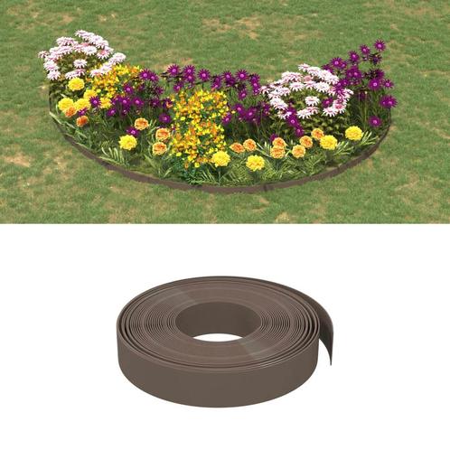 vidaXL Tuinrand 10 m 10 cm polyetheen bruin, Tuin en Terras, Overige Tuin en Terras, Nieuw, Verzenden
