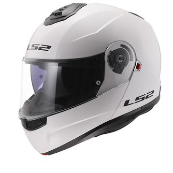 LS2 FF908 Strobe II Gloss Wit 06 Systeemhelm beschikbaar voor biedingen