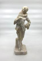 sculptuur, Colombine le clown - 35 cm - Albast