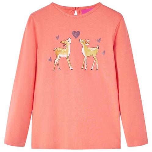 vidaXL Kindershirt met lange mouwen 92 koraalkleurig, Kinderen en Baby's, Kinderkleding | Overige, Nieuw, Verzenden