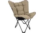 Bo-Camp Grainger - Vlinderstoel - Inklapbaar - Beige, Verzenden, Zo goed als nieuw
