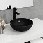 vidaXL Wasbak 35x12 cm gehard glas zwart, Verzenden, Nieuw