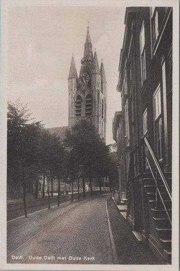 DELFT - Oude Delft met Oude Kerk, Verzamelen, Ansichtkaarten | Nederland, Verzenden