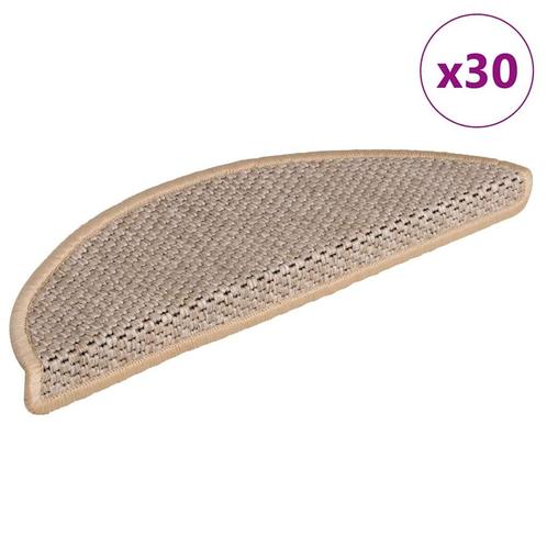 vidaXL Trapmatten zelfklevend Sisal-Look 30 st 56x17x3 cm, Doe-het-zelf en Verbouw, Ladders en Trappen, Nieuw, Verzenden