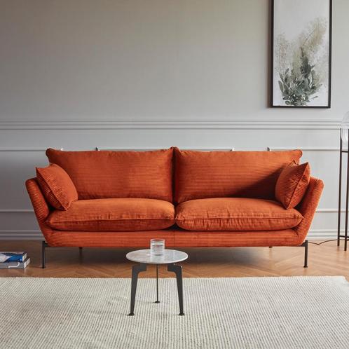 *WOONWINKEL* Scandinavische 2-zits Bank Met Metalen Poten, Huis en Inrichting, Banken | Bankstellen, Nieuw, Verzenden