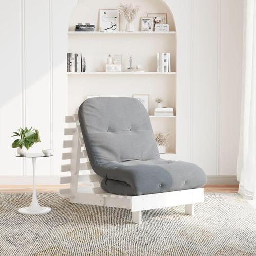 vidaXL Futon slaapbank met matras 70x206x11 cm massief, Huis en Inrichting, Slaapkamer | Slaapbanken, Wit, Nieuw, Verzenden