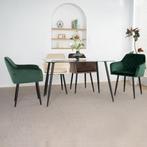 Lina® Noble - Velvet Eetkamerstoelen - Set van 2 - Groen, Huis en Inrichting, Stoelen, Twee, Overige kleuren, Stof, Nieuw