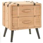 vidaXL Nachtkastje 50x35x57 cm massief vurenhout, Verzenden, Nieuw, 55 tot 70 cm, 45 tot 65 cm