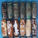 Dzi Parels - Tibetaanse Dzi Amulet - Guanyin Dzi, Spin Dzi,, Antiek en Kunst