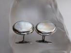 Zilver, Parelmoer - Manchetknopen - Art Deco