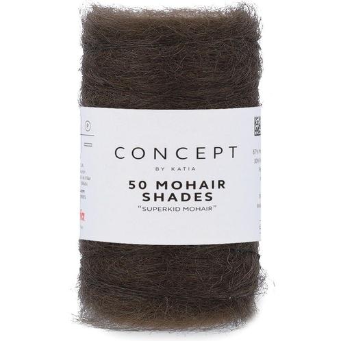 Katia Concept 50 Mohair Shades - 19 donkerbruin - Mohair G, Hobby en Vrije tijd, Breien en Haken, Ophalen of Verzenden
