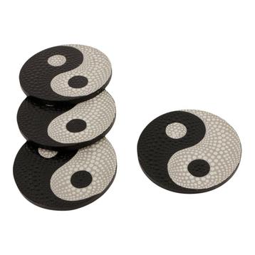 Onderzetters Yin Yang Stippen (Set van 4) beschikbaar voor biedingen