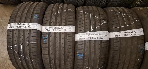 4x 225-45-16 Hankook Zomer 5.2+6.5mm €35 Per Band 225 45 16, Auto-onderdelen, Banden en Velgen, 16 inch, Zomerbanden, 225 mm, Personenwagen