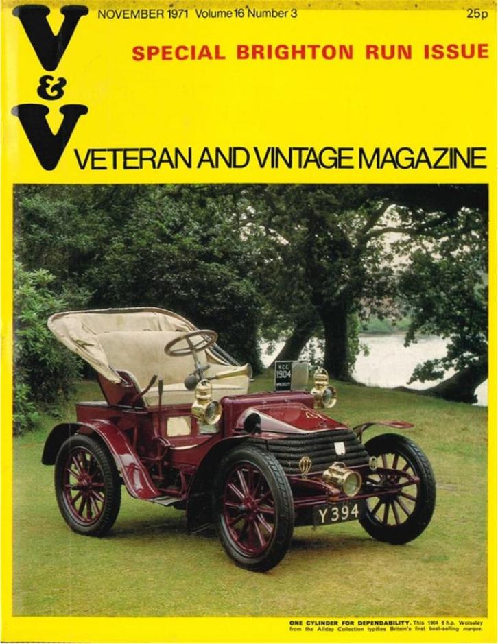 1971 VETERAN AND VINTAGE MAGAZINE 3 ENGELS, Boeken, Auto's | Folders en Tijdschriften