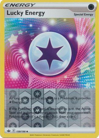 Lucky Energy 158/198 reverse holo Chilling Reign, Hobby en Vrije tijd, Verzamelkaartspellen | Pokémon, Losse kaart, Nieuw, Foil