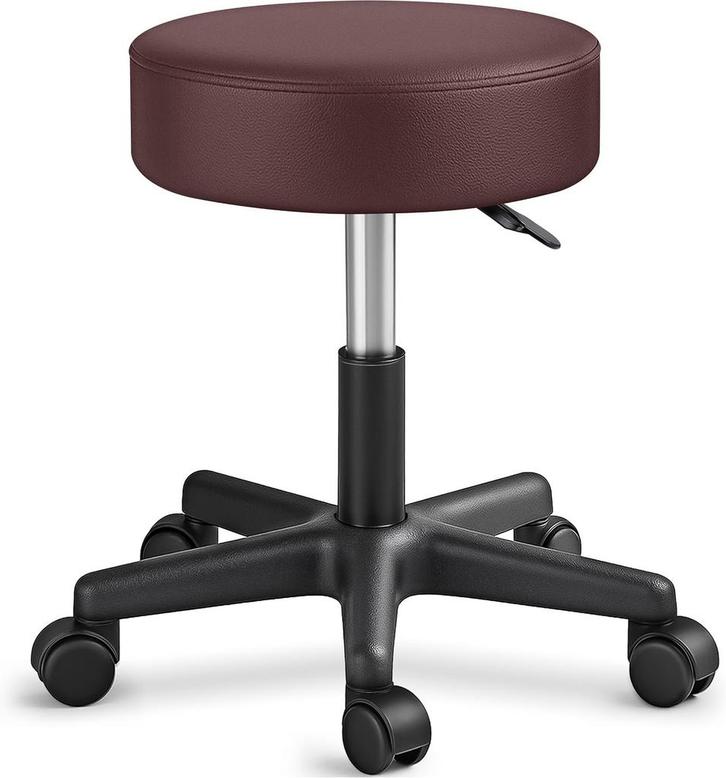 Zadelkruk - Kruk op wielen - Rolkruk - Draaikruk - Bruin - T, Huis en Inrichting, Overige Huis en Inrichting, Nieuw, Verzenden