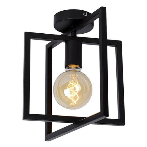 Zwarte plafonnière modern, Luuk, Huis en Inrichting, Lampen | Plafondlampen, Nieuw, Metaal, Ophalen of Verzenden