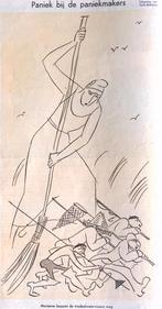 Marianne bezemt de troebelwatervissers weg (lijst optie), Antiek en Kunst, Verzenden