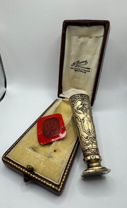 A.Duray - Zegel Art Nouveau - Zegelstempel lakafdruk, Antiek en Kunst, Antiek | Goud en Zilver