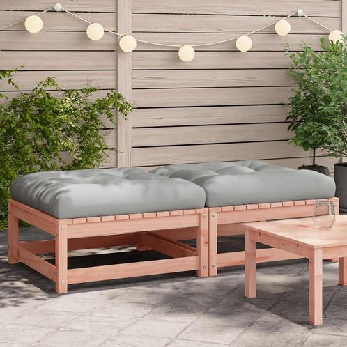 vidaXL Tuinvoetenbank met kussen massief douglashout, Tuin en Terras, Tuinsets en Loungesets, Nieuw, Verzenden