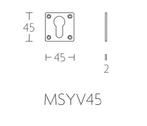 Cilinderplaatje TIMELESS MSYV45 messing ongelakt, Verzenden, Nieuw