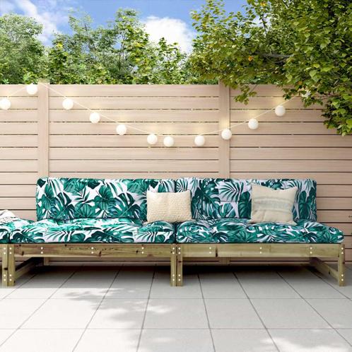vidaXL Tuinmiddenbanken 2 st 120x80 cm geïmpregneerd, Tuin en Terras, Tuinsets en Loungesets, Nieuw, Verzenden