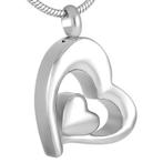 Assieraad, ashanger, bedeltje Loving hearts zilver, Nieuw, Overige materialen, Zilver, Hart