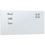 Magneetbord Wand - Wit Glas 60x30cm - - Retourdeal, Ophalen of Verzenden, Nieuw, Magneetbord