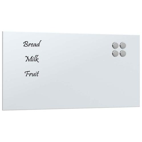 Magneetbord Wand - Wit Glas 60x30cm - - Retourdeal, Huis en Inrichting, Woonaccessoires | Memoborden, Nieuw, Magneetbord, Ophalen of Verzenden